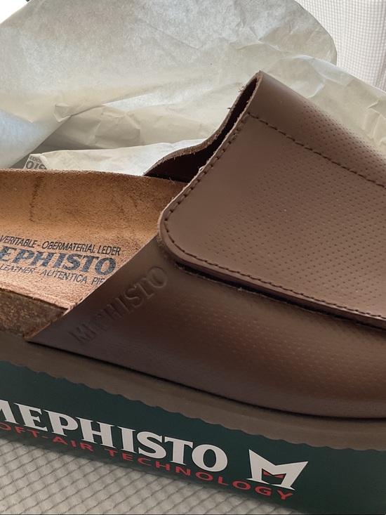 Mephisto Men’s Dark Brown Adjustable Leather Slide Sandal main image 6